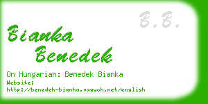 bianka benedek business card